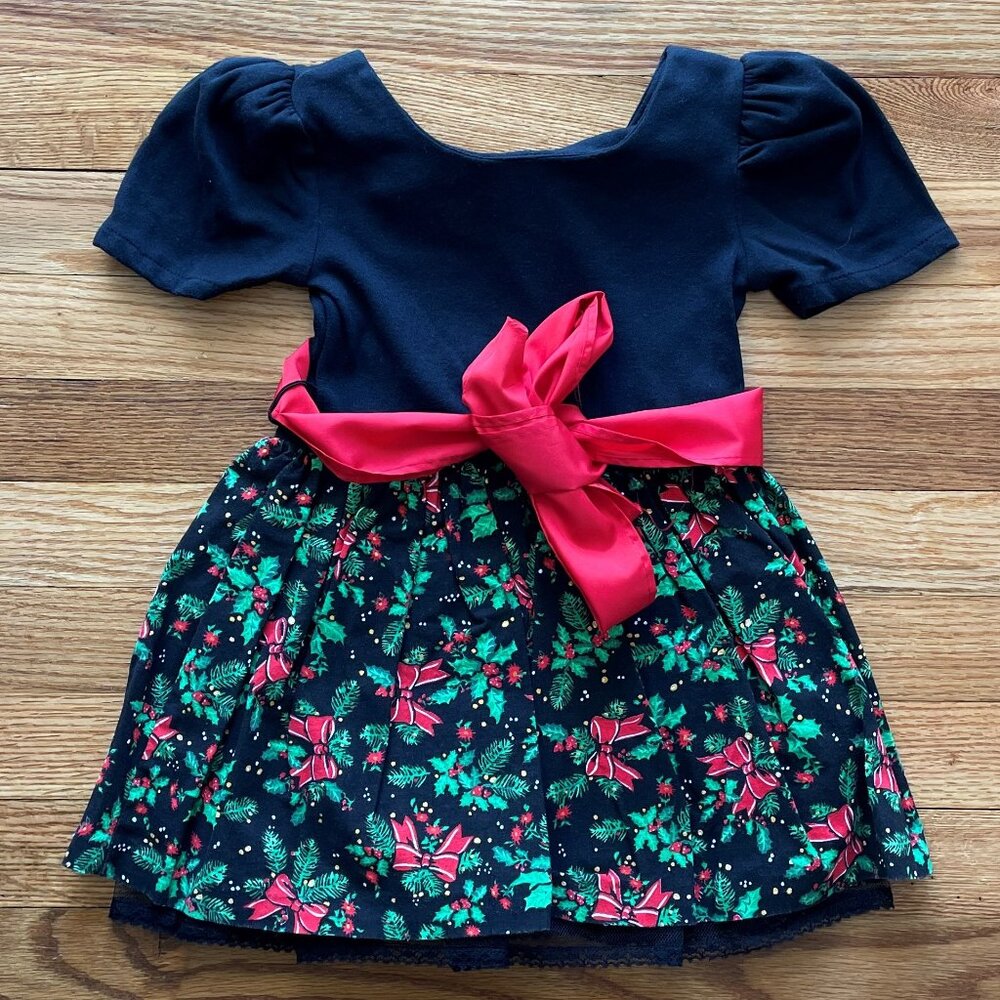 VINTAGE 90s Disney/Minnie Mouse Short Sleeve Christmas Dress Size 4T - Picture 9 of 10